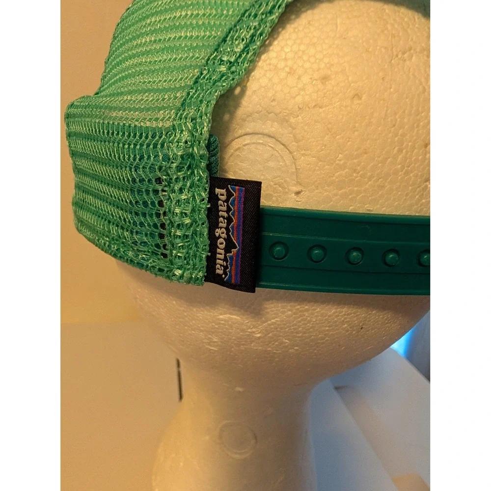 Patagonia Trucker Hat Geometric Tribal Print Mesh‎ Snapback Teal Black Cap ALL